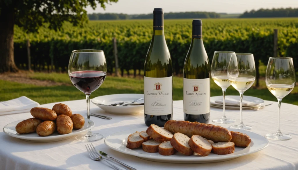 boudin blanc et vin